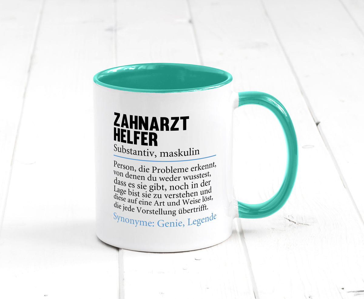 Zahnarzthelfer | Spruch Humor Zahnmedizin Geschenkidee Tasse