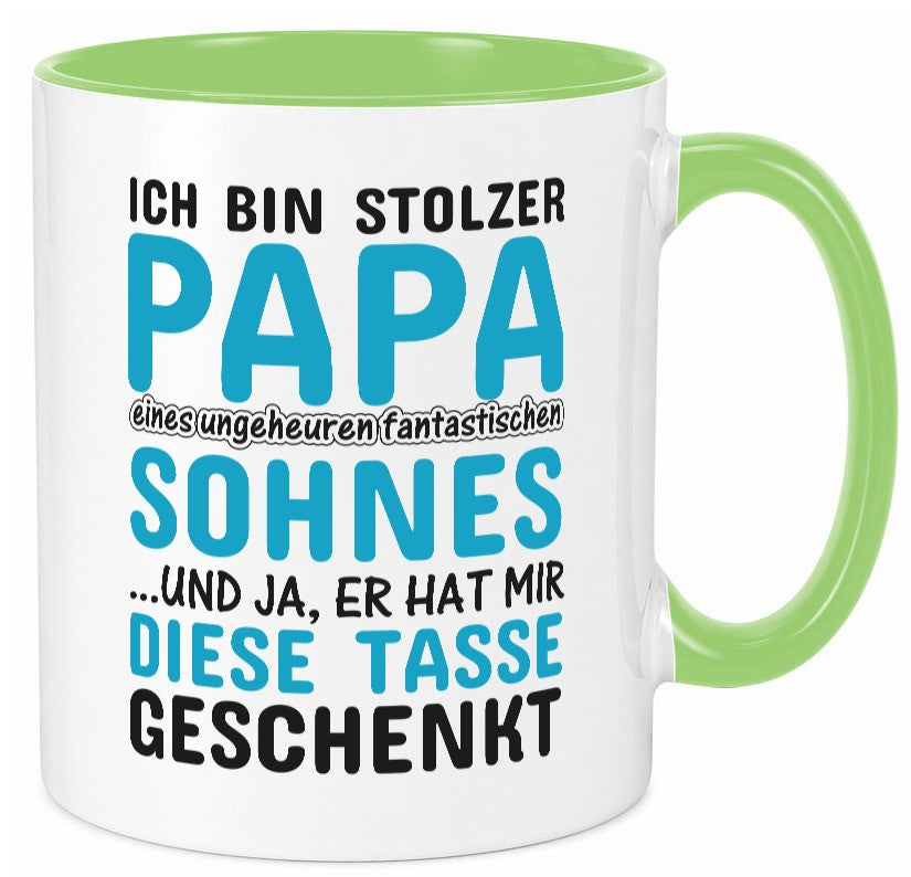 Stolzer Papa | Vater Tasse Fantastischer Sohn Humor Geschenk Familie