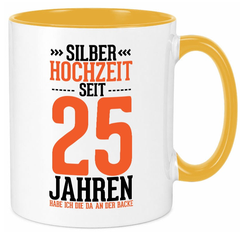 Silber Hochzeit | 25 Jahre Verheiratet Ehepaar lustig Humor Geschenkidee Tasse