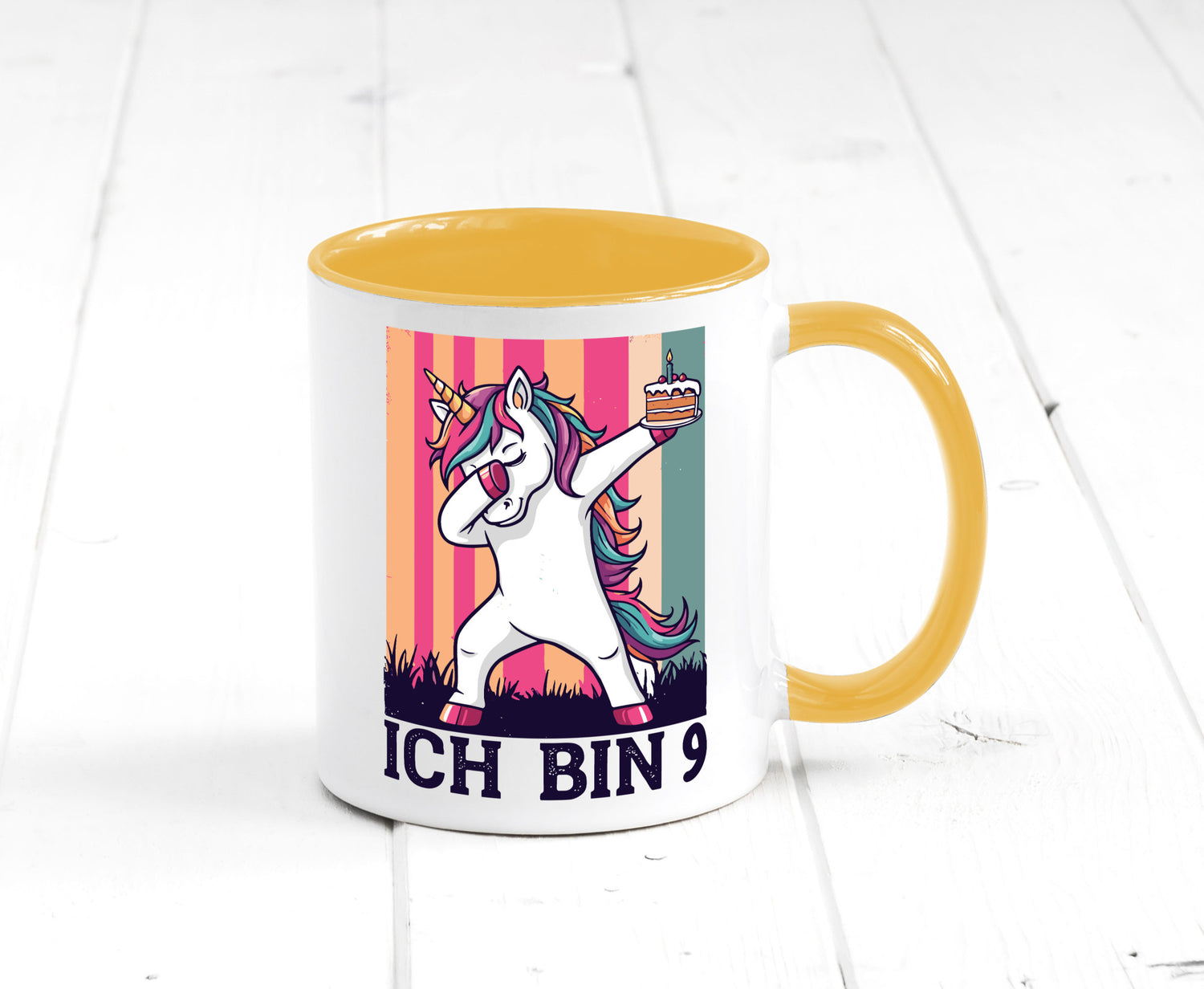 9 Geburtstag | Einhorn Damping Mädchen Humor Geschenkidee Tasse