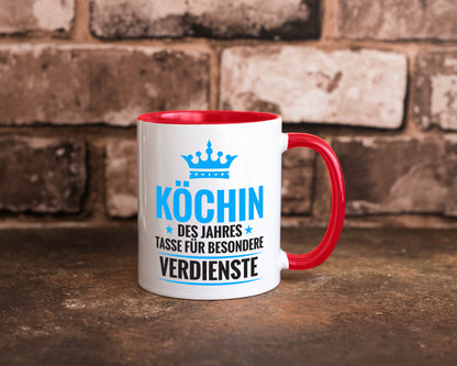Besonderer Verdienst: Köchin | Chefköchin Chefkoch Geschenkidee Arbeit Kollegen