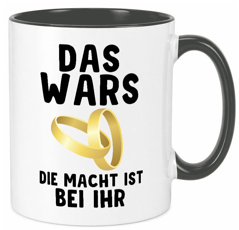 Die macht ist bei ihr | Hochzeit Tasse Ehemann Ehe Geschenk Humor Geschenkidee