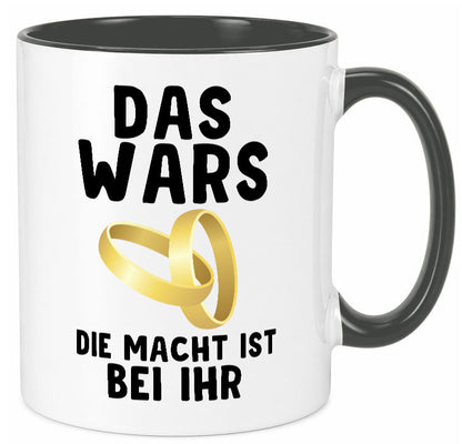 Die macht ist bei ihr | Hochzeit Tasse Ehemann Ehe Geschenk Humor Geschenkidee