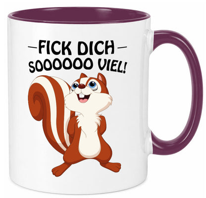 Fick dich so viel Geschenk Humor Geschenkidee lustiger Spruch Tasse