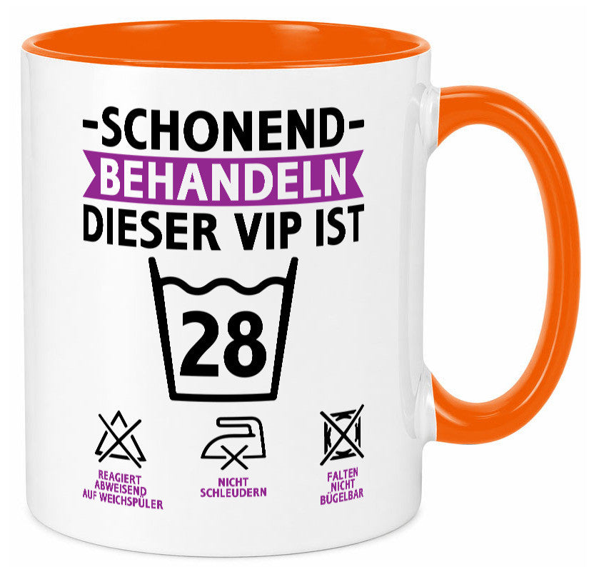 28 Geburtstag | schonend behandeln Jahre Humor Geschenkidee Tasse