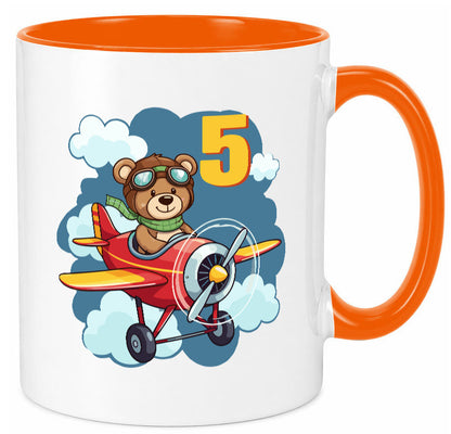 5. Geburtstag | 5 Jahre Kinder Pilot Flugzeug Geschenkidee Humor Tasse