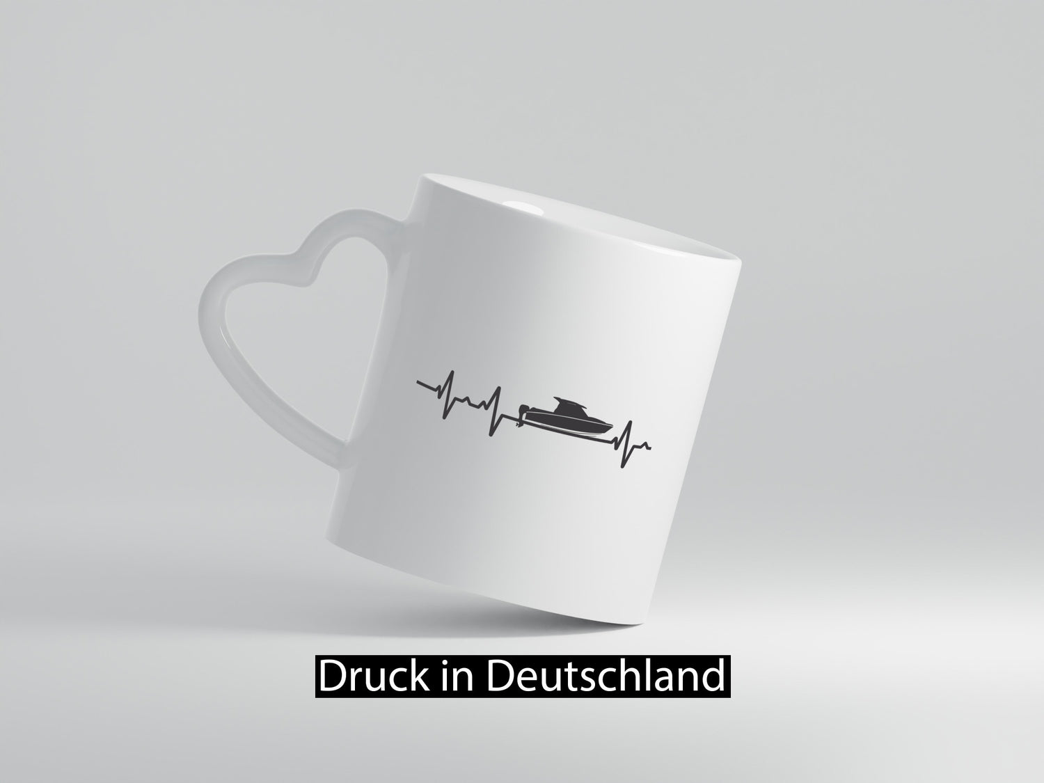 Motorboot Herzschlag | Boot fahren Kapitän Wasser Humor Geschenkidee Tasse