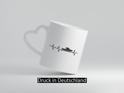 Motorboot Herzschlag | Boot fahren Kapitän Wasser Humor Geschenkidee Tasse