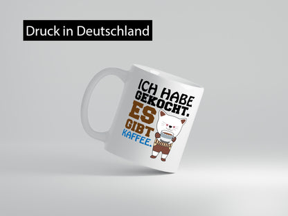 Es gibt Kaffee lustiger Spruch Geschenk Humor Geschenkidee Tasse