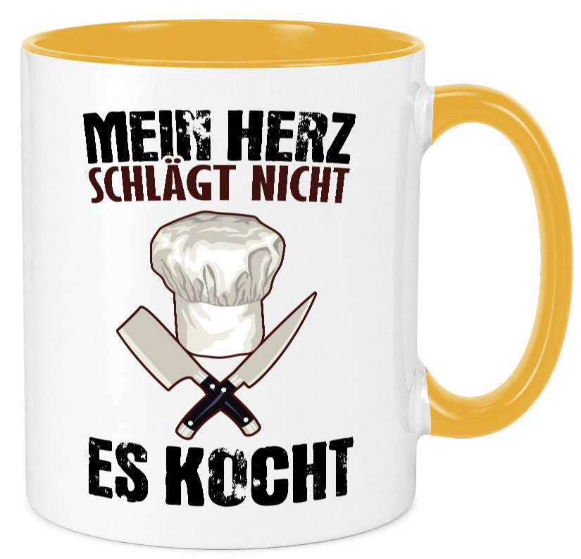 Mein Herz kocht Humor Geschenkidee Tasse