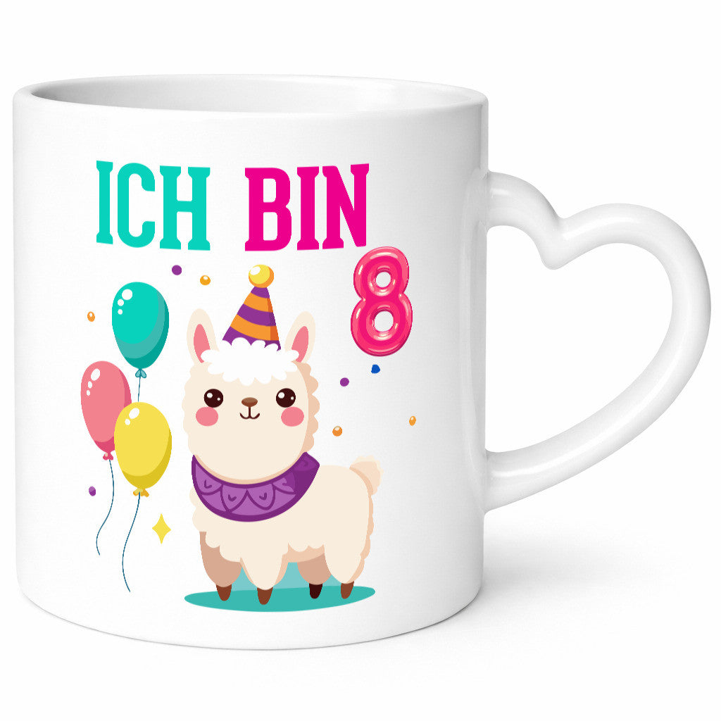 8. Geburtstag | 8 Jahre Lama Alpaka Humor Geschenkidee Tasse