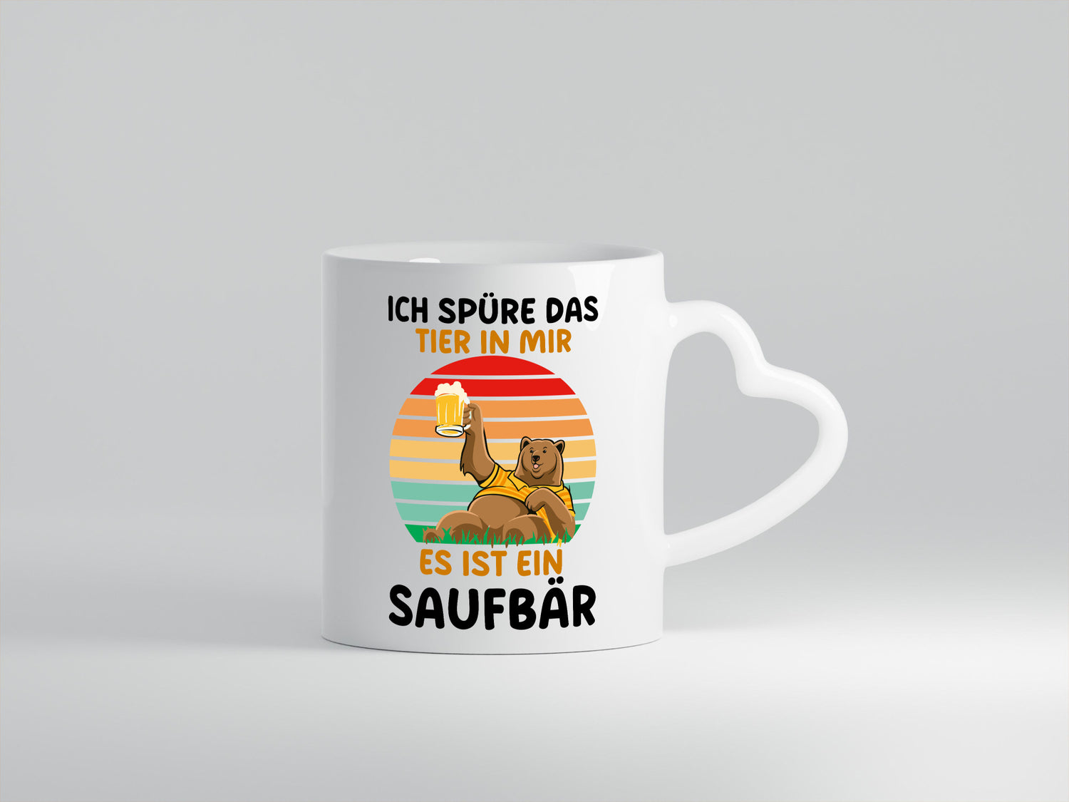 Ich spüre das Tier in mir | Saufbär Bier Vintage v2 Geschenk Tierliebhaber