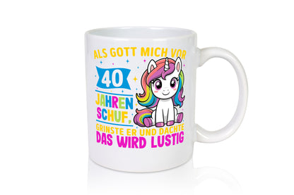 40. Geburtstag | Als Gott mich schuf 40 Jahre Geschenk Geschenkidee lustiger