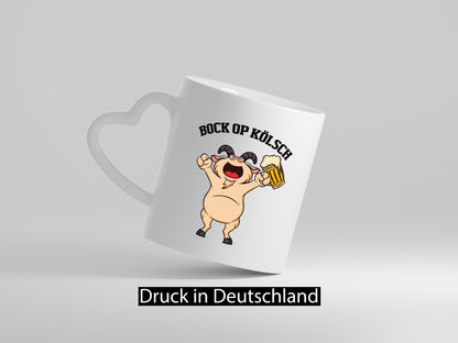 Bock op Kölsch | Schwein| Bierglas Humor Geschenkidee Tasse