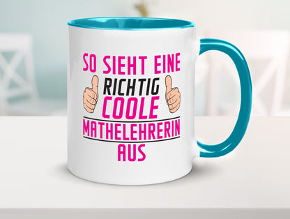 Richtig Coole Mathelehrerin | Lehrer Mathe lustiger Spruch Geschenk Humor
