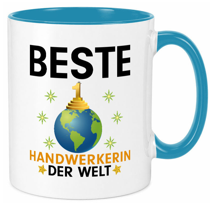 Welt Beste Handwerkerin | Handwerkerinnen lustiger Spruch Geschenk Humor Tasse