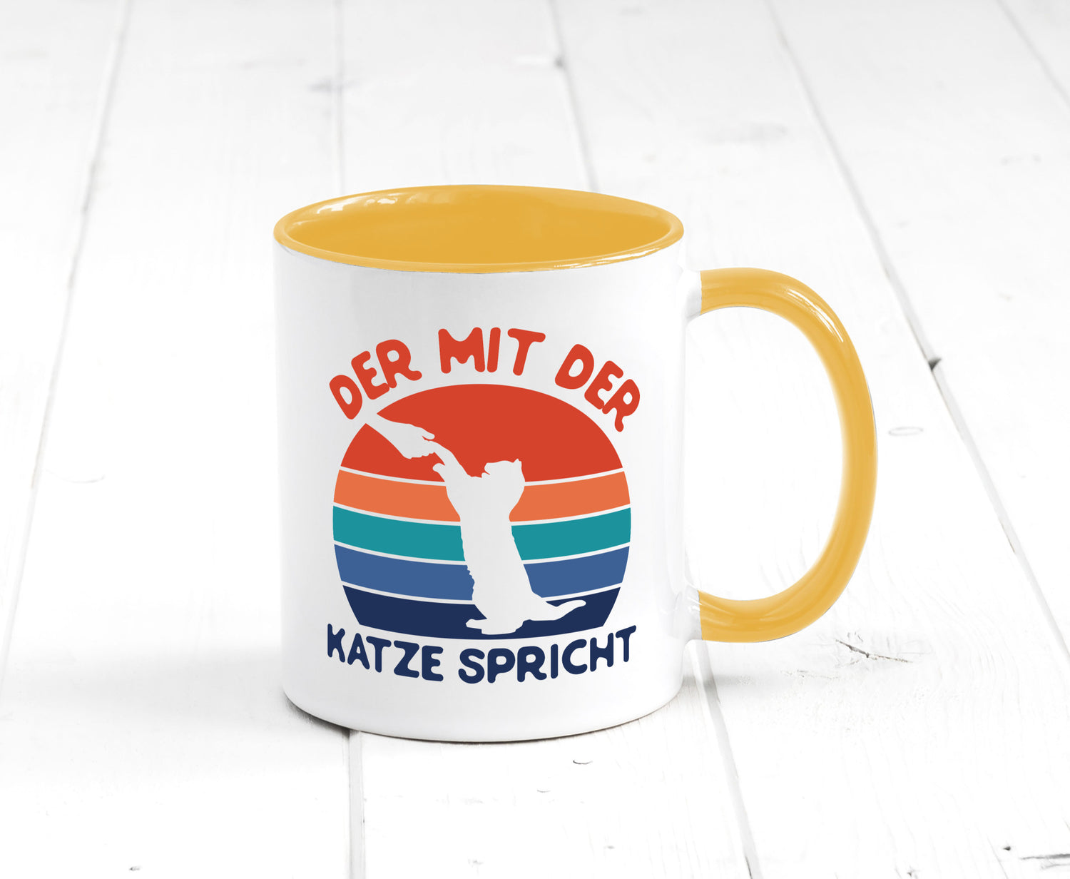 Der mit Katze Spricht | Katzenliebhaber Humor Tierliebhaber Geschenkidee Tasse