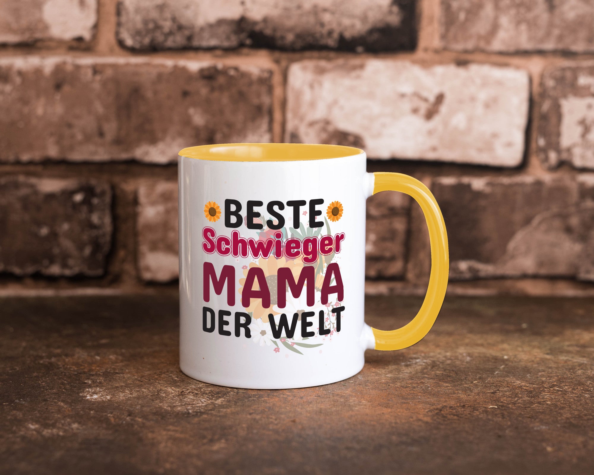 Beste Schwiegermama | Schwiegermutter Tasse Blumen Humor Familie Geschenkidee