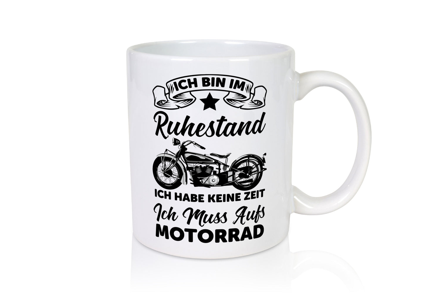 Ruhestand | muss aufs Motorrad Biker lustiger Spruch Geschenk Jubiläum Tasse