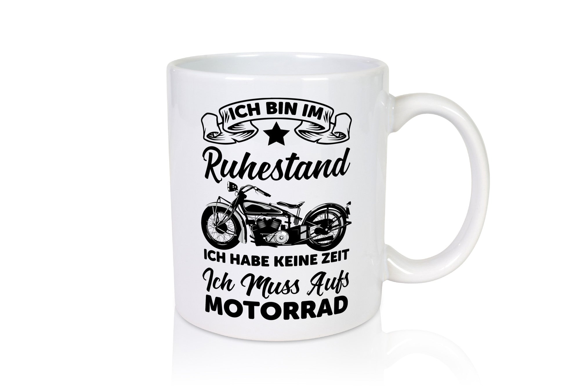 Ruhestand | muss aufs Motorrad Biker lustiger Spruch Geschenk Jubiläum Tasse
