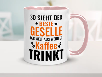 Kaffee trinkt: Geselle | Handwerker lustig Humor Geschenkidee Geschenk Tasse