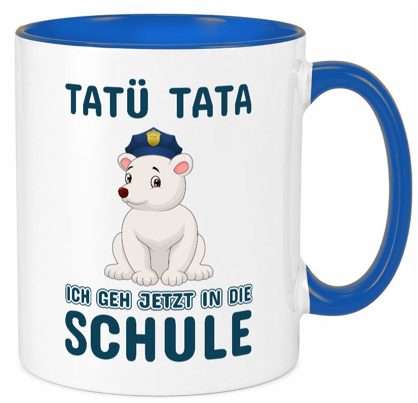 Polizei Eisbär | Tatü Tata Einschulung Tasse Schule lustig Humor Geschenkidee