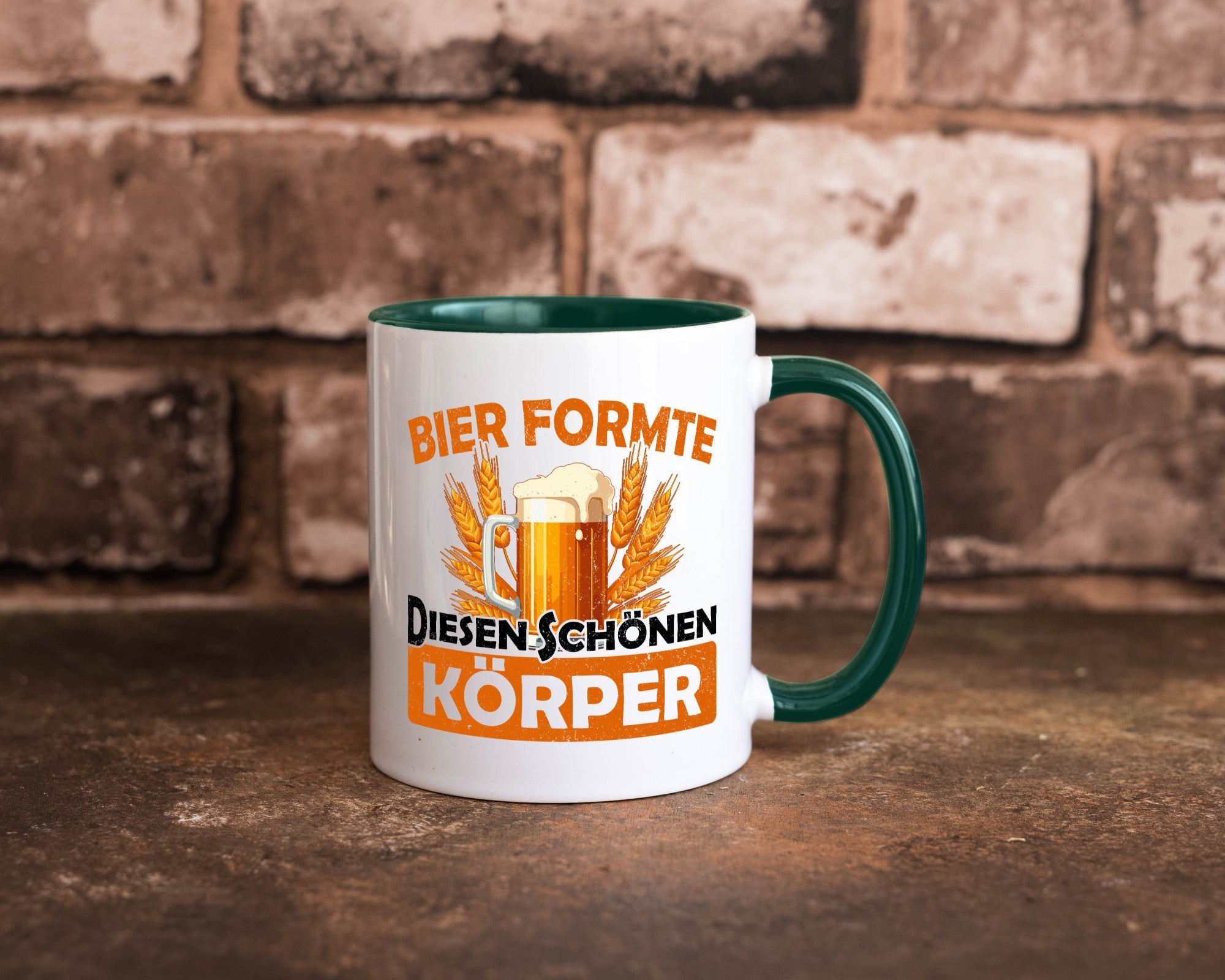 Bier förmte diesen Körper | bierliebhaber v2 Humor Geschenkidee Tasse