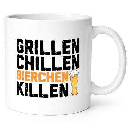 Grillen Chillen Bierchen Killen | Grillmeister Party Geschenk Humor