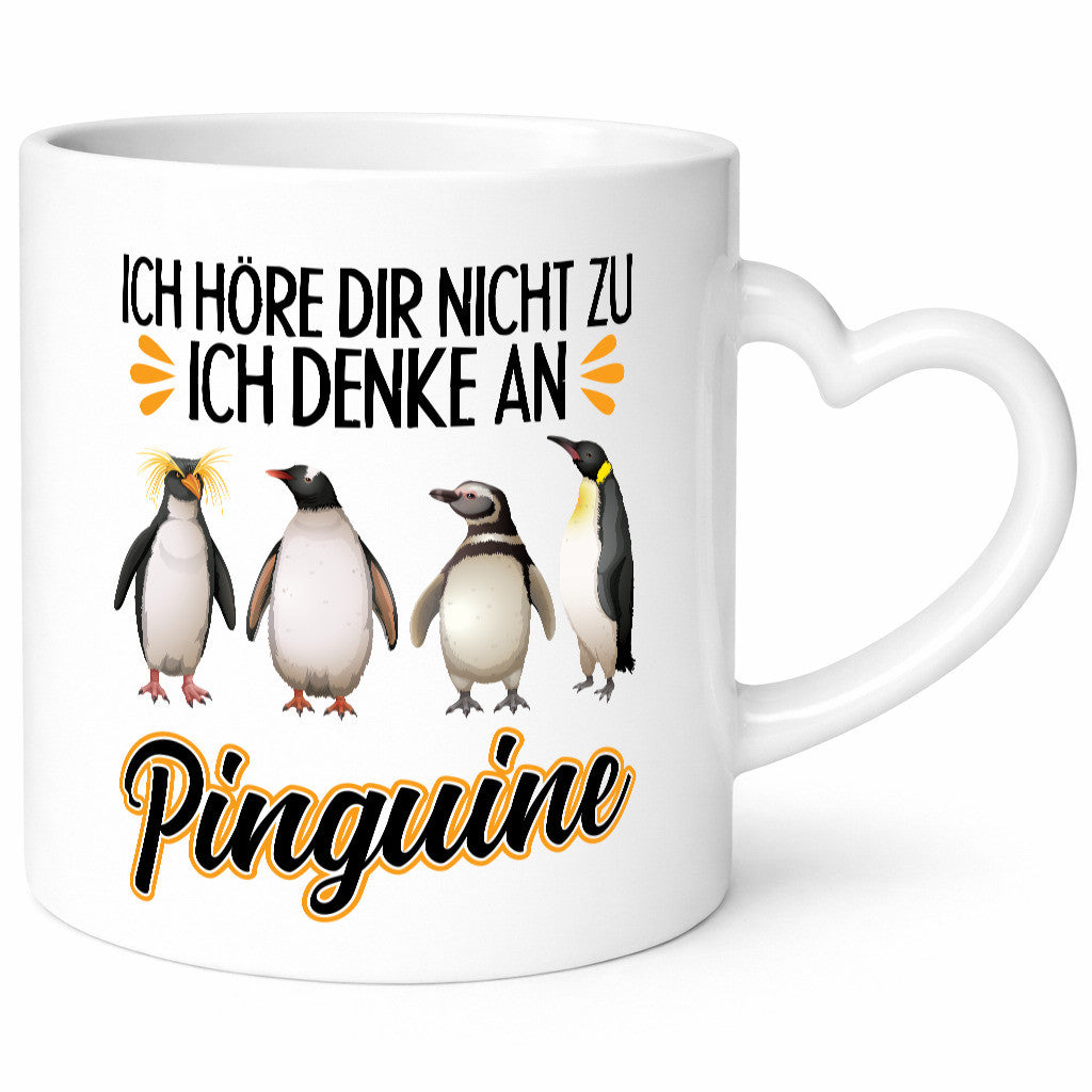 Ich denke an Pinguine Geschenkidee Humor Tasse