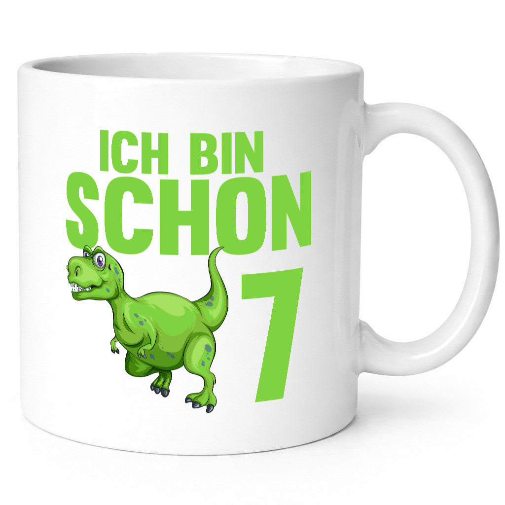 7. Geburtstag | 7 Jahre Dino Dinosaurier Humor Geschenkidee Tasse