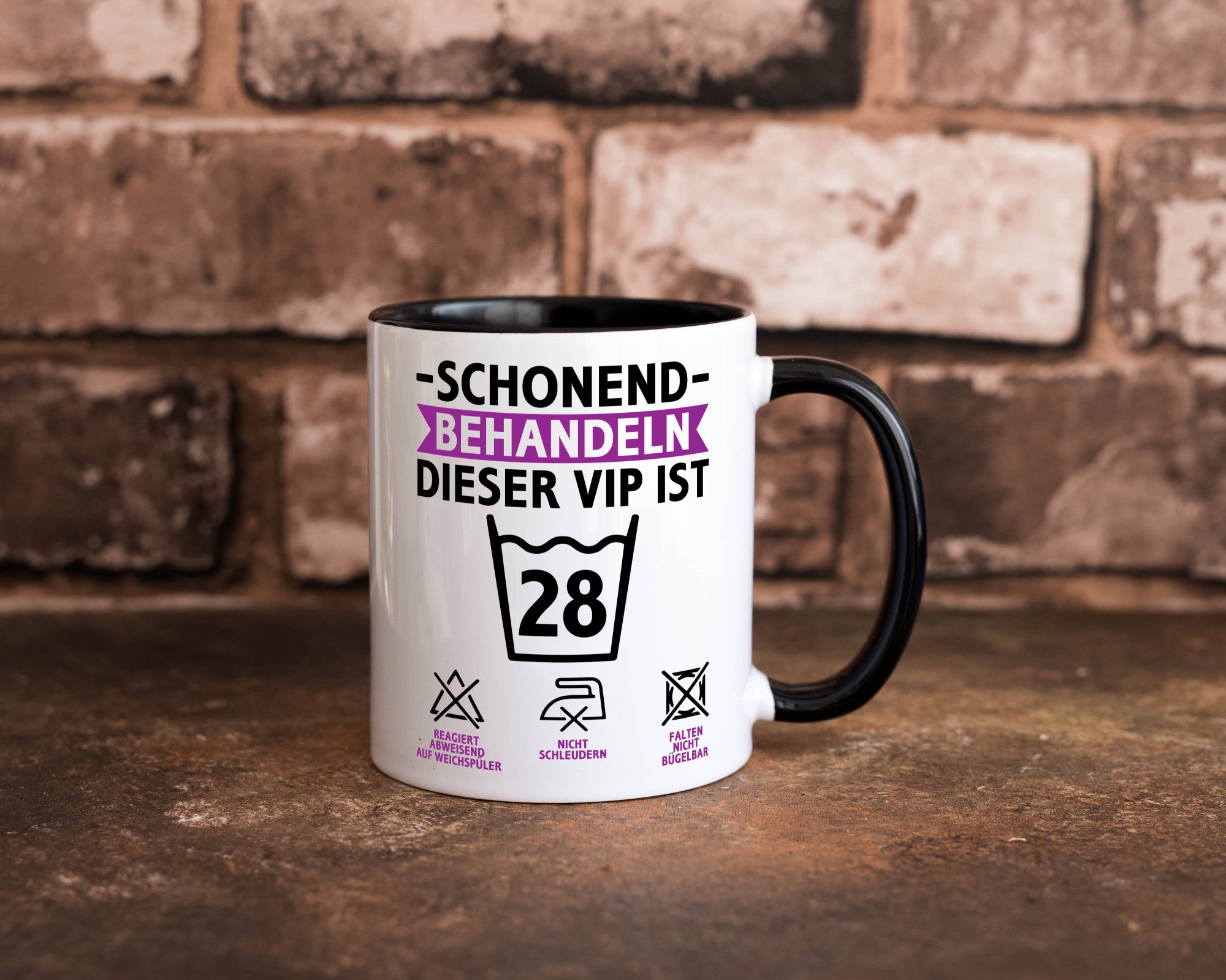 28 Geburtstag | schonend behandeln Jahre Humor Geschenkidee Tasse