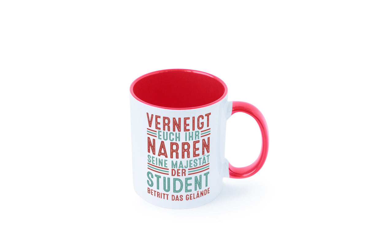 Verneigt euch: Student | Universität Uni Studium Geschenkidee Humor Tasse