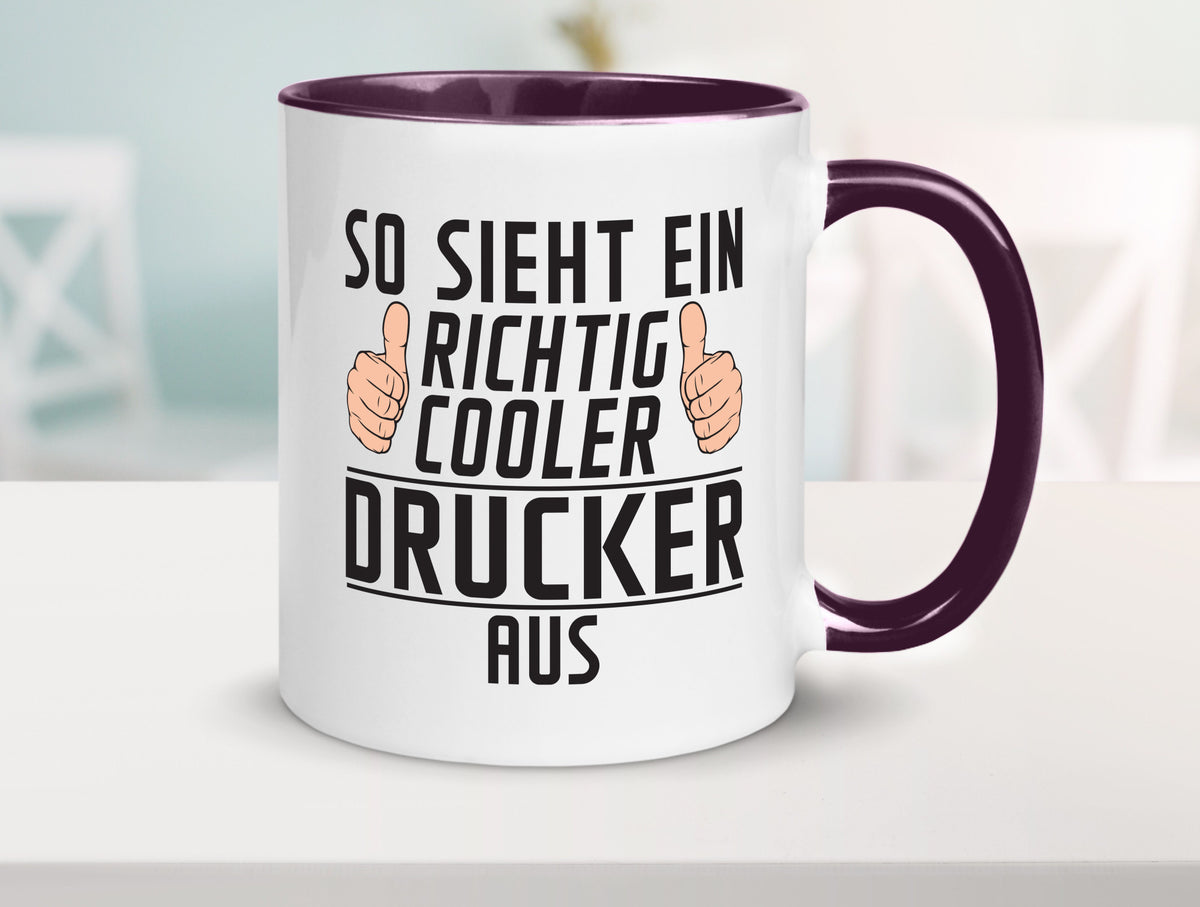 Richtig Cooler Drucker | Druckerei Print Medien Geschenk Humor Geschenkidee Tasse