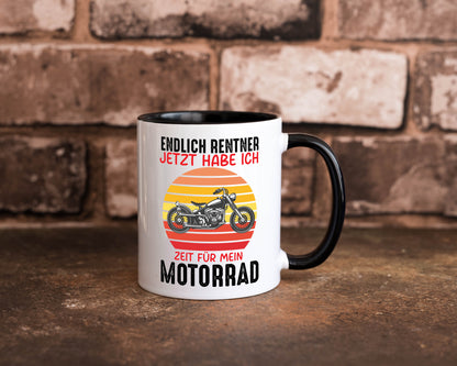 Endlich Renter jetzt habe ich Zeit für mein Motorrad lustig Humor Geschenkidee Tasse