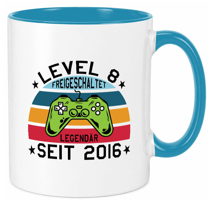 Level 8 | legendär seit 2016 Controller Geschenk Humor Geschenkidee lustiger Tasse