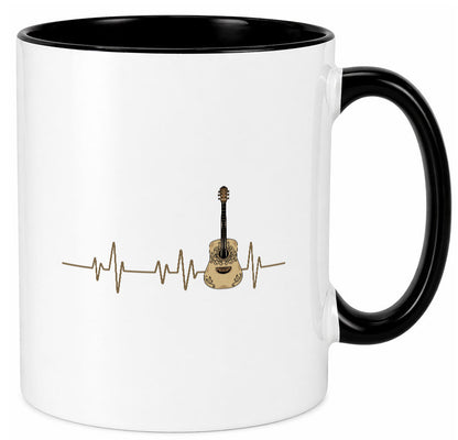Gitarre Herzschlag | Motiv Musiker Rock Musik lustig Humor Geschenkidee