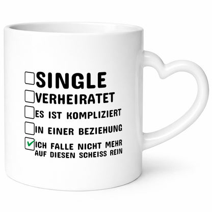 Überzeugter Single | Alleinstehender Tasse Singles Humor Geschenkidee