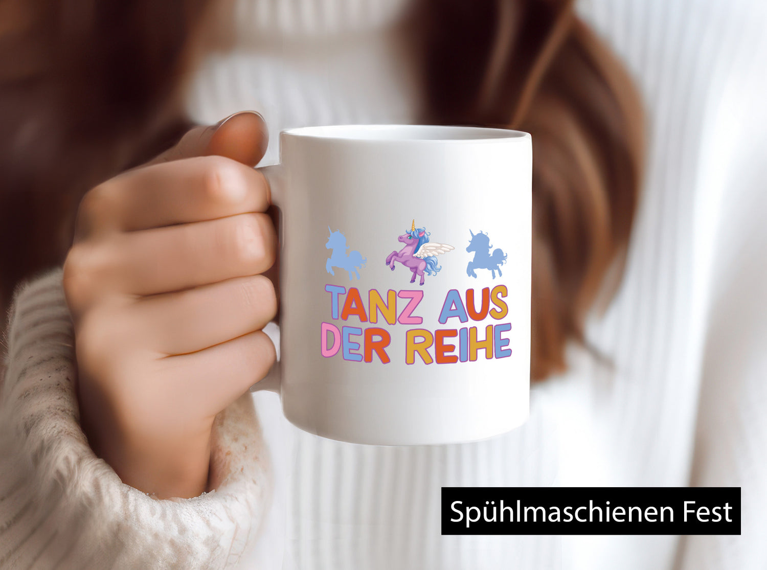Tanz aus der Reihe | Einhörner Geschenk Humor Geschenkidee lustiger Spruch Tasse
