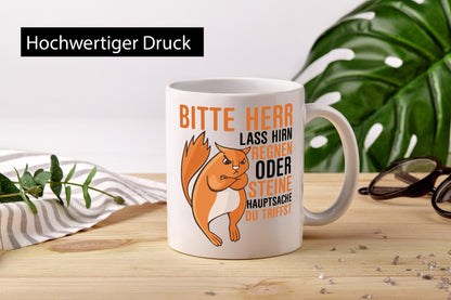 Herr lass Hirn regnen | wütendes Eichhörnchen Tier-Comic Humor Tierliebhaber