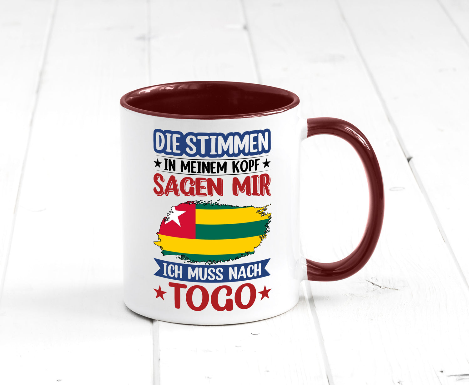 Togo | Urlaub Stimmen in meinem Kopf Traumland Humor Geschenkidee Tasse