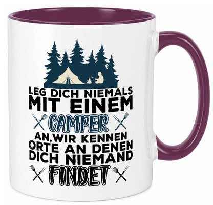 Camper Humor | Spruch Tasse Camping schwarzer Geschenk Geschenkidee lustiger