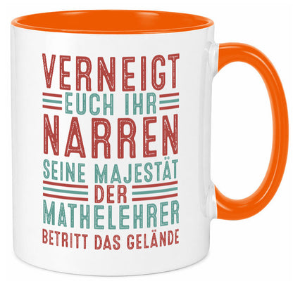 Verneigt euch: Mathelehrer | Lehrer Mathe Geschenkidee Humor Tasse