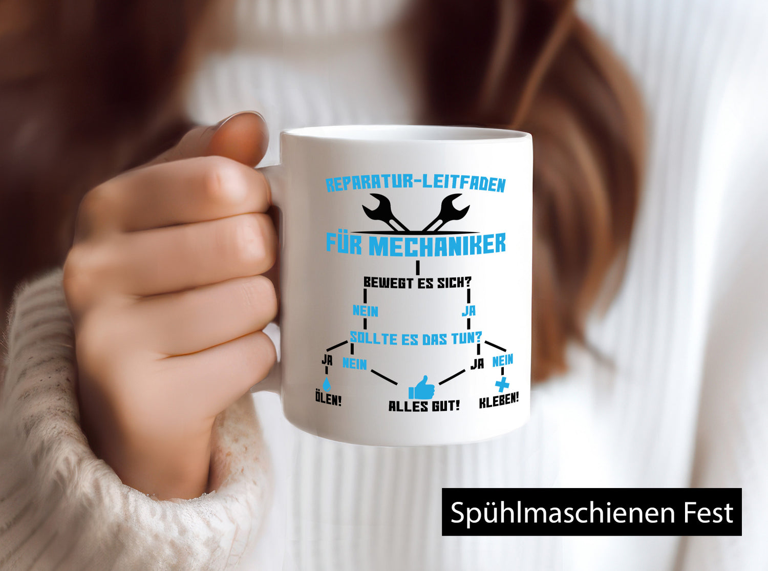 Mechaniker | Reparatur Autowerkstatt Ölen Kleben Geschenkidee Humor Tasse