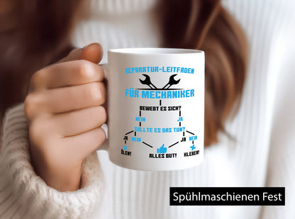 Mechaniker | Reparatur Autowerkstatt Ölen Kleben Geschenkidee Humor Tasse