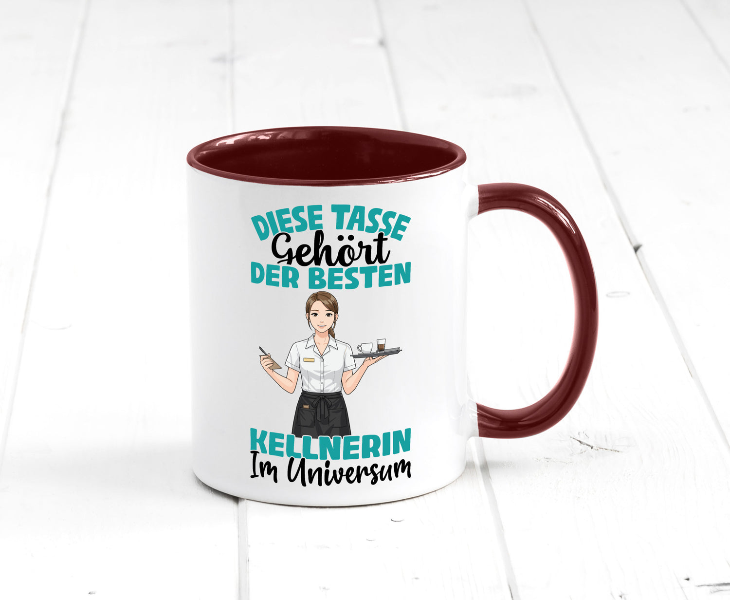 Im Universum: Kellnerin | Beruf kellnern Bedienung Geschenkidee Arbeit Kollegen