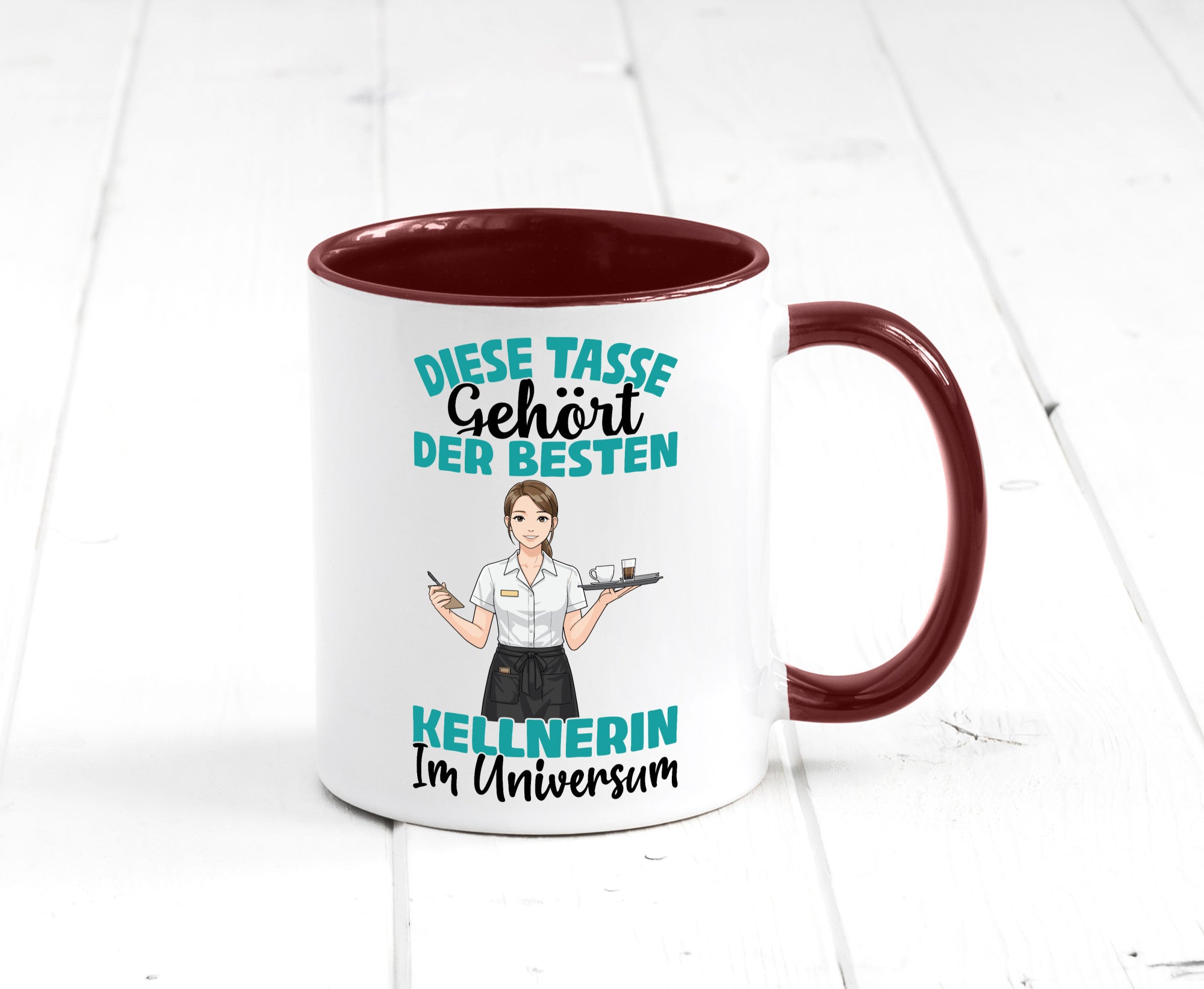 Im Universum: Kellnerin | Beruf kellnern Bedienung Geschenkidee Arbeit Kollegen