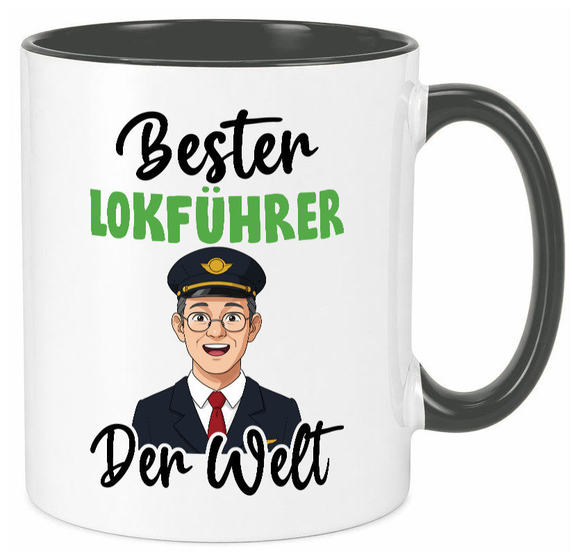 Bester Lokführer | Zug Beruf v2 Geschenkidee Arbeit Kollegen Büro Humor Tasse