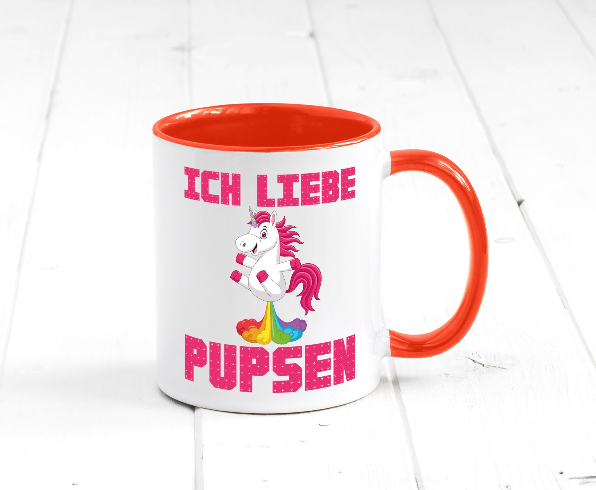 Ich liebe pupsen | Einhorn Pups lustiger Spruch Humor Geschenkidee Tasse