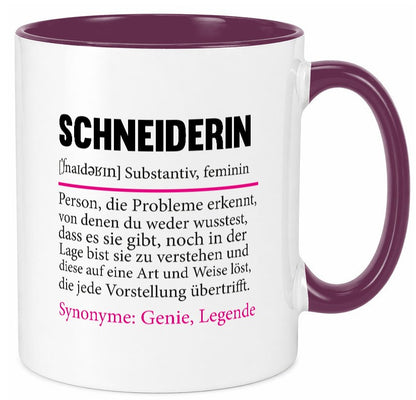 Schneiderin | Spruch Beruf Schneiderei Humor v2 Geschenk Arbeit Kollegen Büro Tasse