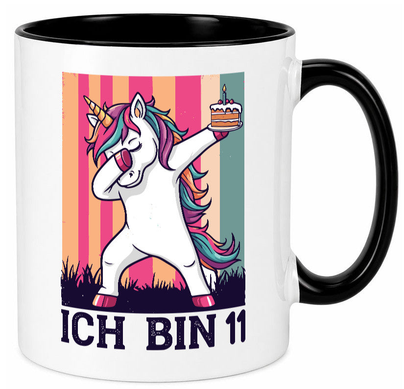 11 Geburtstag | Einhorn Damping Mädchen lustig Geschenkidee Geschenk Tasse